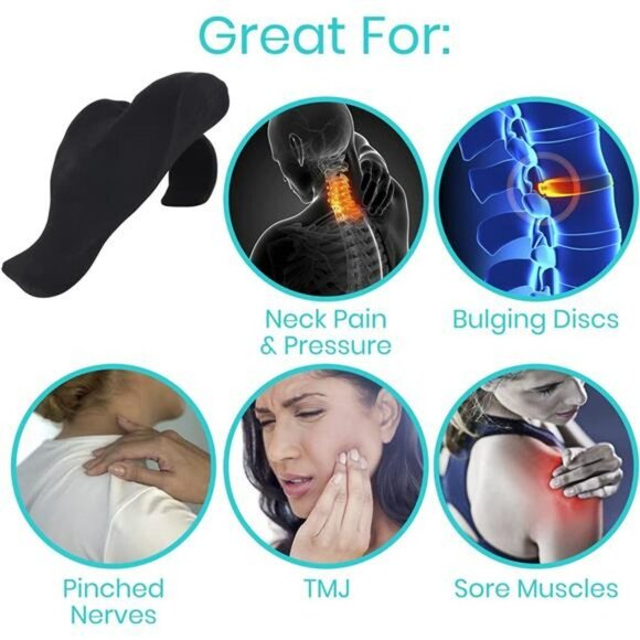 Neck and Shoulder Relaxer - Chiropractic and Stretcher Support Pillow - Picture 3 of 6